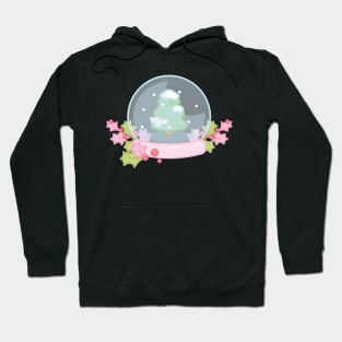 Christmas Pink Snowglobe Christmas Tree Hoodie